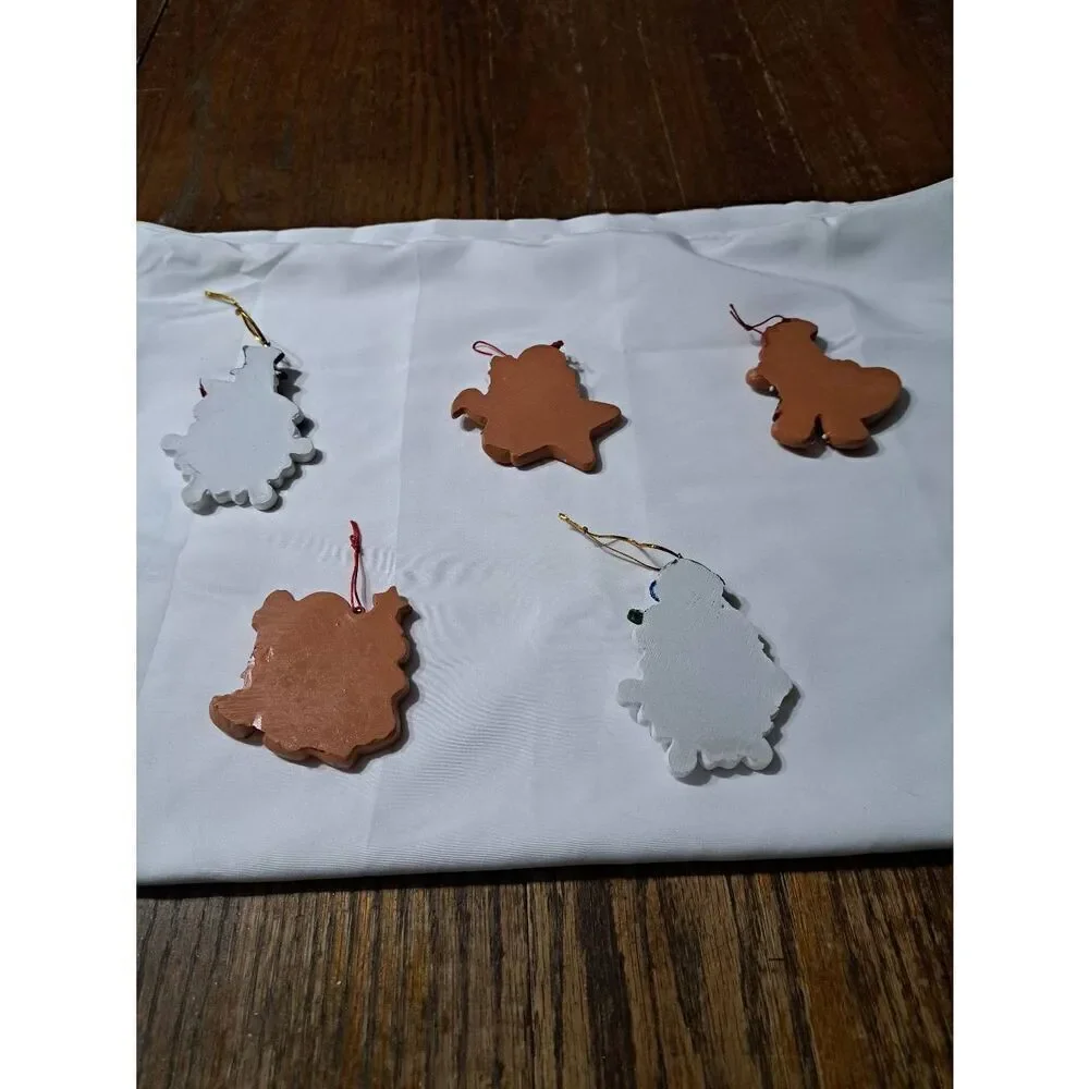 5 Vintage Christmas Holiday Ornaments You Can Personalize Snowmen Gingerbread